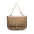 Borsa a spalla beige con piccole borchie Carrera Jeans Sofia, Brand, SKU b511000421, Immagine 0